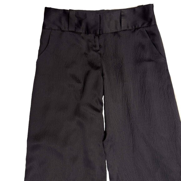 NWT Marciano 100% Silk Black Wide-Leg Pants | Size 2 | Luxe Workwear - Picture 3 of 8